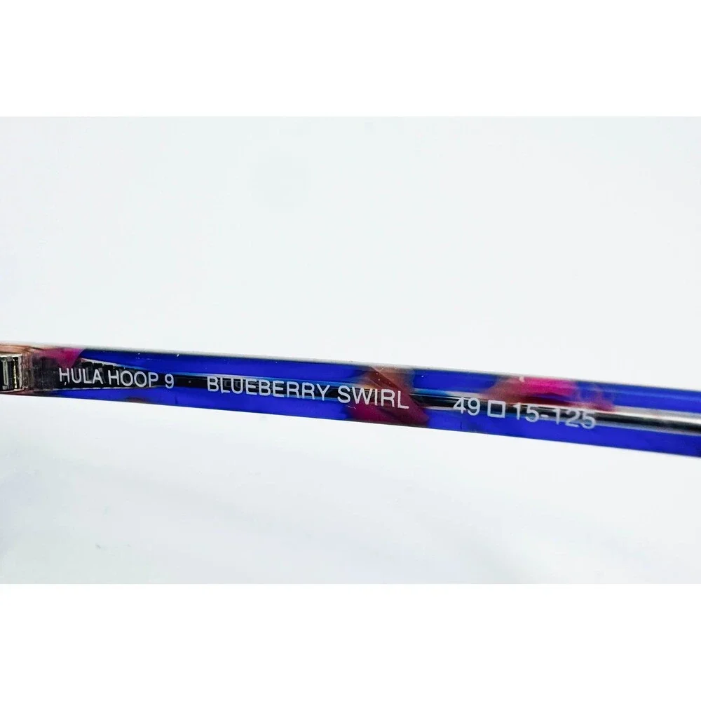 Lisa Loeb Eyewear Hula Hoop 9 Blue Eyeglass Frames Blueberry Swirl 49-15-125